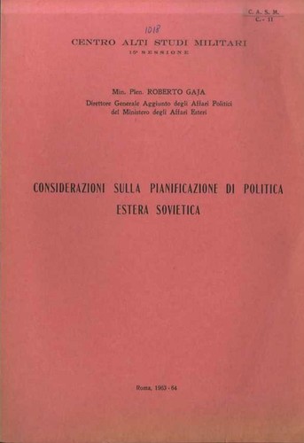 Considerazioni sulla