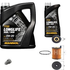 Filtro olio Mahle 6 L Mannol Longlife 0W-20 per Audi A4 Avant 35 TDI Mild Hybrid