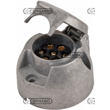 PRESA FEMMINA IN ALLUMINIO GIUNTO 7 POLI (DIN) PER GANCIO TRAINO AUTO TRATTORE