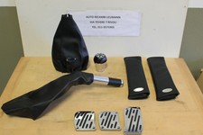 POMELLO CUFFIA CAMBIO PEDALIERE CUFFIA FRENO MANO KIT INTERNO PELLE INOX