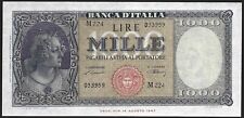 1000 LIRE BUSTO D'ITALIA ORNATA DI PERLE MEDUSA DM  10 FEB 1948 FDS C