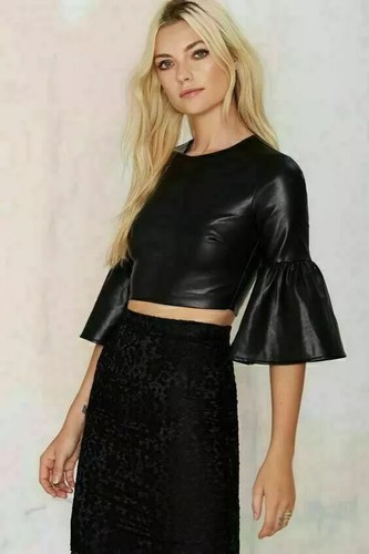 Top donna nero fatto mano - nero, a