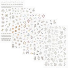  5 Sheets Sticker Unghie Fiori