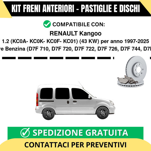 Kit freni anteriori renault - kit,