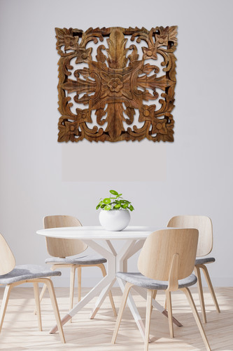 Legno intagliata mandala - legno,