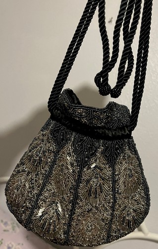Borsa sera perline panno - da,