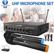 Set Microfono UHF Due Canali Bluetooth 5.0 Microfono Wireless per Festa Karaoke