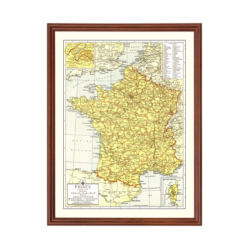 Vecchia mappa francia 1943 - vecchia,