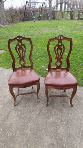 Coppia sedie epoca legno - coppia,