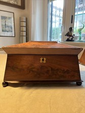 Victorian Tea caddy - Scatola per il the in legno pregiato di epoca vittoriana