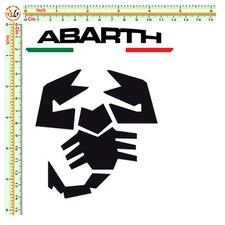 Abarth scorpione adesivi sticker auto moto casco print pvc scontornato 2 pz.
