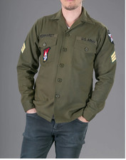 CAMICIA UOMO JOHN LENNON US ARMY VINTAGE VIETNAM COTONE BIKER CASUAL SLIM JACKET