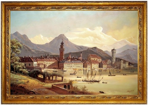 Quadro olio riva - sul, di