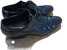 SCARPE UOMO CARLO PIGNATELLI ELEGANTI CLASSICO cerimonia sposi BLU LUCIDE  44 
