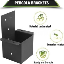 Set Staffe per Pergola Zincate con Viti per Supporto Colonna Padiglione