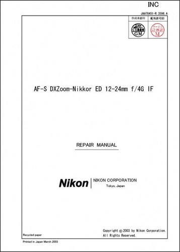 Nikon nikkor 24mm - af-s, f4g