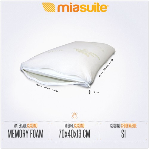 Cuscino memory fodera aloe - cuscino,