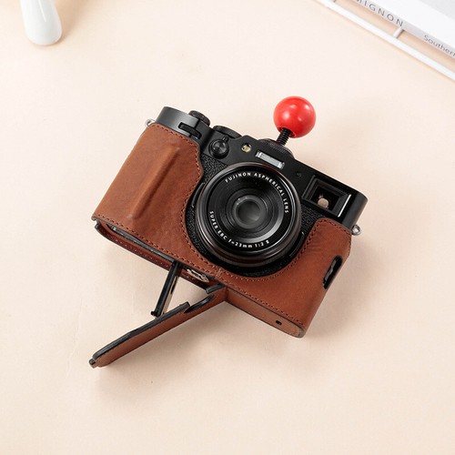 Custodia fotocamera vera pelle