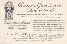 A9107) MILANO, CFAD CONSORZIO FABBRICANTI ASTE DORATE PER CORNICI. VIAGGIATA.