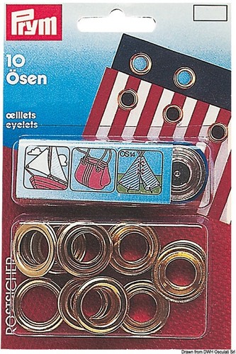 Occhioli prym ottone - ottone, da