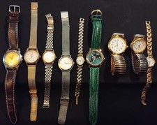 N°Christine  Lot de 9 montres Quartz et Mécanique a réviser Lanier,Yema,Jaz,