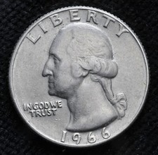 1966   USA   Quarter  dollar  25 cent  