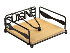 PORTATOVAGLIOLI DA TAVOLA METALLO NERO RISTORANTE PUB CASA MODERNO CUISINE 18*18