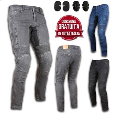 Jeans da moto denim per uomo con protezioni urbano casual Omologati CON KEVLAR