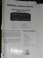 Onkyo A-G10 Amplificatore Manuale di Servizio Originale