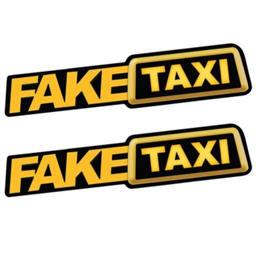 Fake taxi car window sticker - fake,