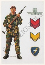 cartolina paracadutisti 735: paracadutista Brigata Folgore, 1989 (Parducci)