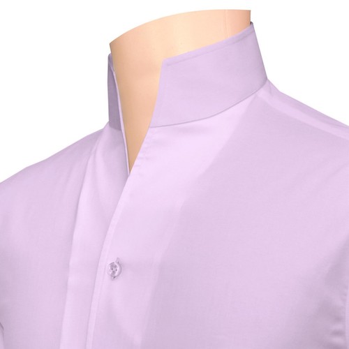 Camicia uomo collo alto - , lilla