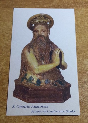 Santino holy card onofrio - santino, s.