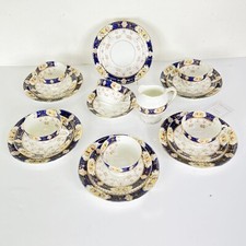 Servizio da tè the antico Inglese in porcellana bianca classico motivo Imari