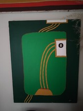 Dipinto Opera Quadro Giuliano Ghelli olio su tela astratto Anni 70