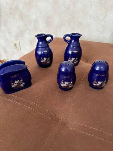 Cobalt blue porcelain vintage - cobalt,