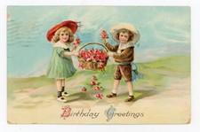 Cartolina d'epoca compleanno