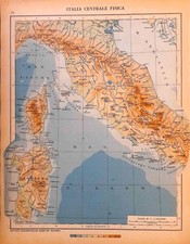 ITALIA Carta geografica fisica