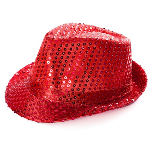 Cappello fedora rosso - rosso, unisex