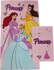 Set PRINCIPESSE Asciugamani 1+1 Medio+ Ospite Disney in Spugna Cotone