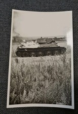 FOTO D'EPOCA  2 GUERRA  REGIO ESERCITO RUSSIA CARRO ARMATO SOVIETICO IN FIAMME 