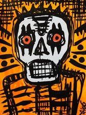 Dr. LOVE SKULL HALLOWEEN BASQUIAT Mario Schifano Keith Haring Banksy Rotella 