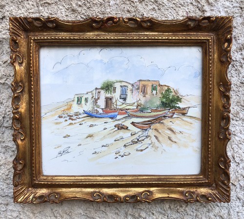 Quadro vintage paesaggio - quadro, con