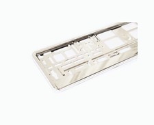 Portatarga europea telaio per qualsiasi auto universale cromato argento