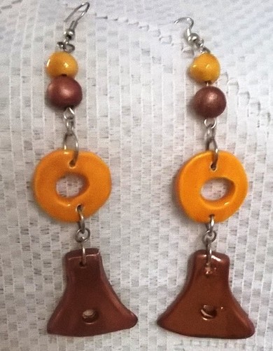 Orecchini ceramica con 4 - orecchini,