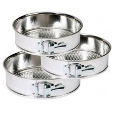 SET 3 TORTIERE A CERNIERA DA FORNO ANTIADERENTI TEGLIE SMONTABILI STAMPI DOLCI