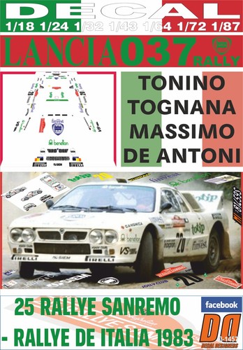 Decal lancia 037 rally - lancia,