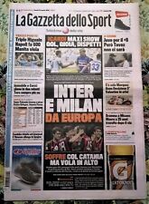Gazzetta dello Sport 14 4 aprile 04 2014 INTER ICARDI MAXI LOPEZ MILAN ROUBAIX