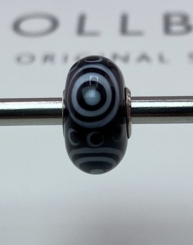 Trollbeads bianco nero - bianco, su