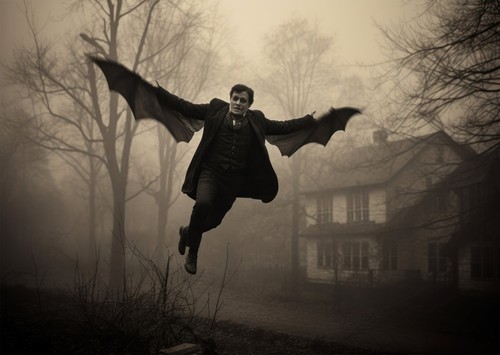Statua volante gotica vintage